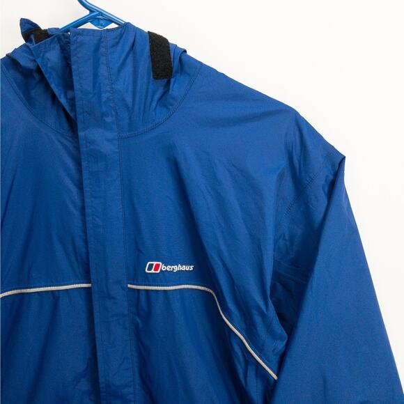 Berghaus Hooded Rain Jacket Mens XS Small Blue Waterproof Hiking Outdoor - Picture 2 of 14